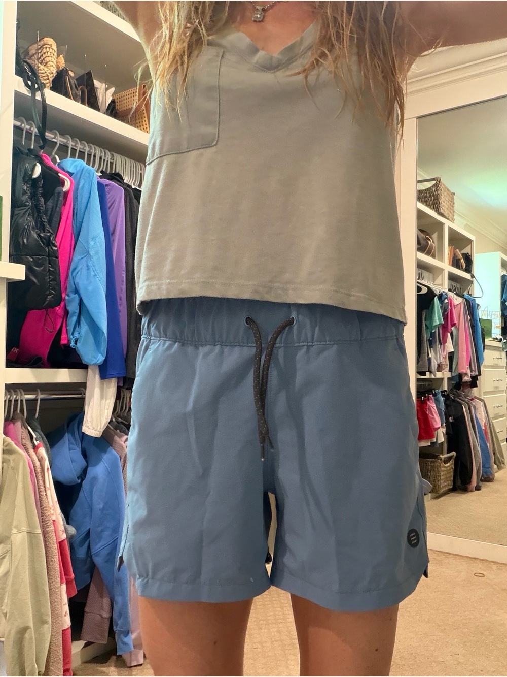 Free Fly women's Swell Shorts in Blue Reef - Picture 4 of 4